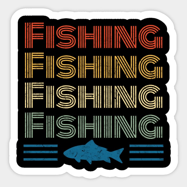 Fishing Retro Vintage Angling Angler Sticker by Foxxy Merch